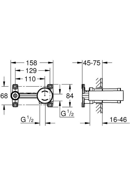 Rapido Ehm - Evrensel Tek Kulplu Gömme Montaj (2 Delikli Lavabo Bataryası Için, Sıcaklık Sınır fırsatları