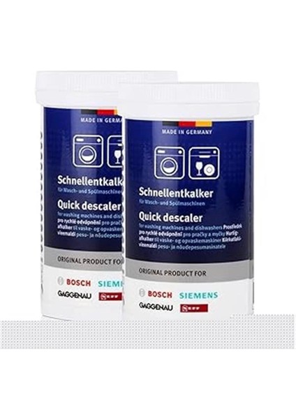 2 x Schnellentkalker 250 G – Çamaşır-Ve Bulaşık Makinesi Için, Kireç Çözücü