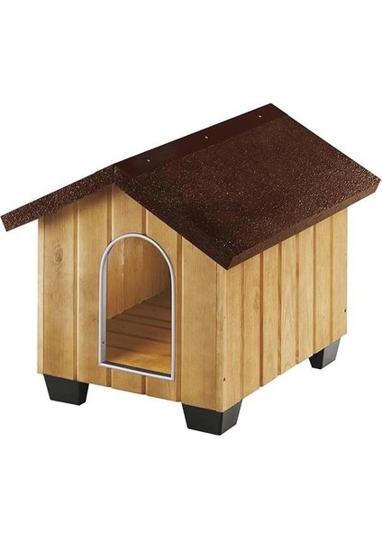 Domus Ahşap Çatılı Köpek Kulübesi Large 81X102X78 cm