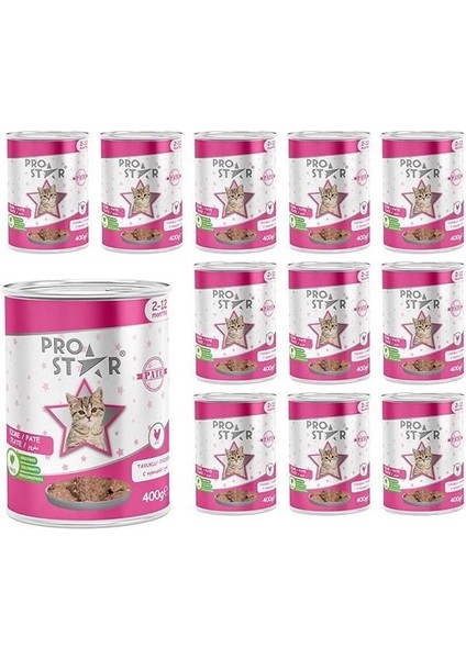 Yavru Kedi Tavuklu Pate 400 gr x 12 Adet