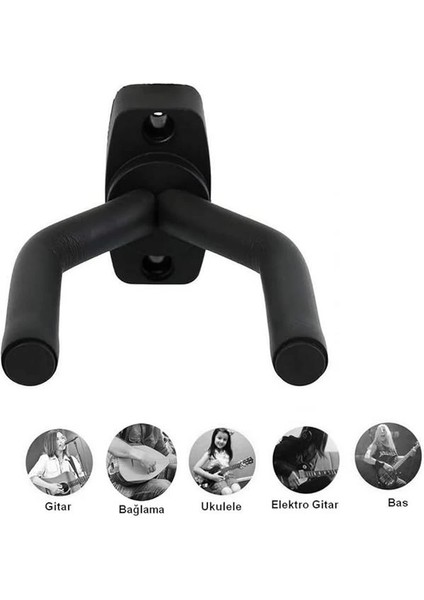 Gitar Bağlama Ukulele Duvar Askı Standı + Dübel ve Vida Dahil fiyatları