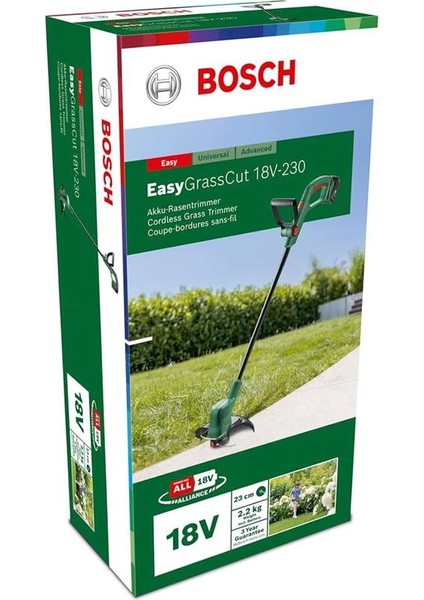 Akülü Kenar Kesme Makinesi Easygrasscut 18V-26 (Akü Olmadan, 18 Volt Sistemi, Kesme Çapı: 26