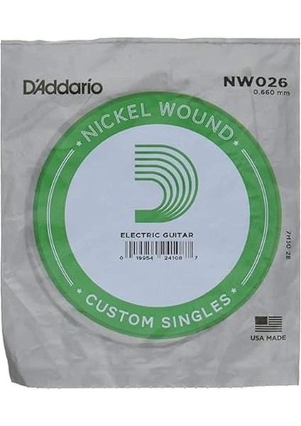 D'addario NW026 Elektro ve Akustik Tek Tel, (Re), Nicke fiyatları