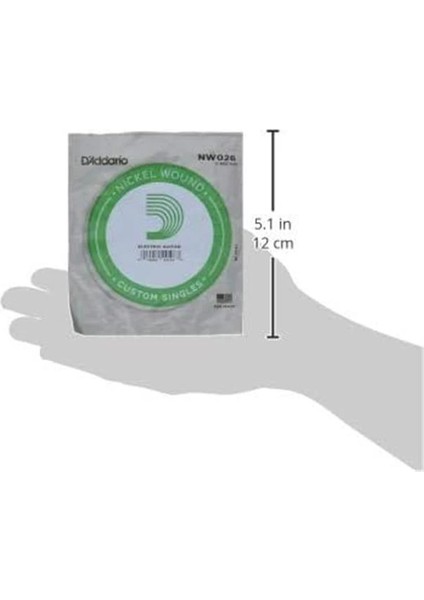 D'addario NW026 Elektro ve Akustik Tek Tel, (Re), Nicke modelleri