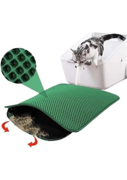Kedi Tuvaleti Önü Elekli Kedi Kumu Paspası 60 x 40 cm