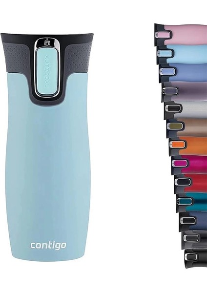 Westloop Autoseal Termos Bardak 470 ml Açık Mavi