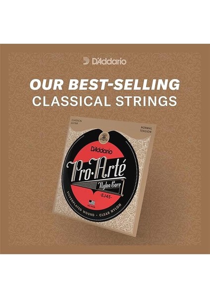 D'addario EJ43 Klasik Gitar Tel Seti (4/4), Silverplated Wound cl modelleri