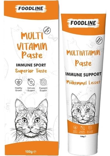 Multivitamin Kedi Malt Macun 100 Gr, Kediler Için Bağışıklık Sistemini Destekleyici