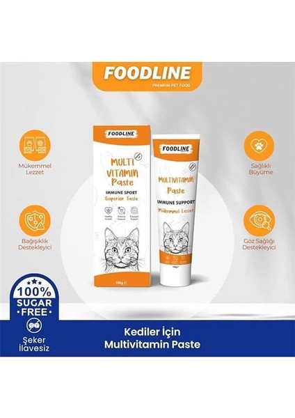 Multivitamin Kedi Malt Macun 100 Gr, Kediler Için Bağışıklık Sistemini Destekleyici fiyatları
