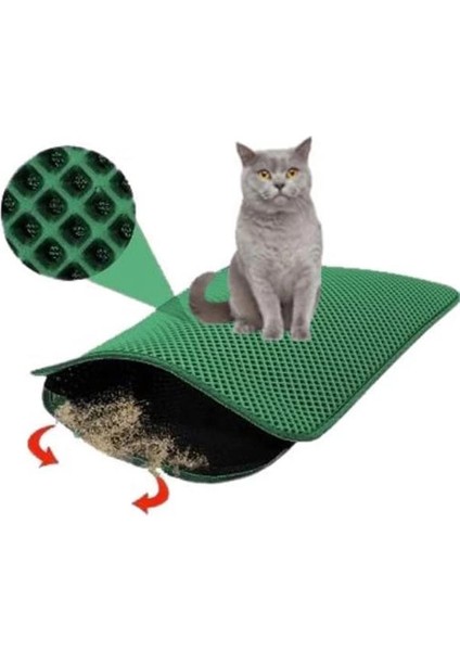 Kedi Tuvaleti Önü Elekli Kedi Kumu Paspası 60 x 40 cm