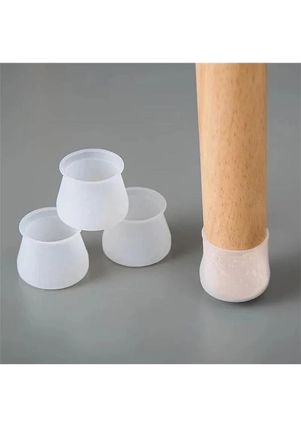 12 Adet Silikon Yuvarlak Masa Sandalya Ayak Koruyucu MIT1097