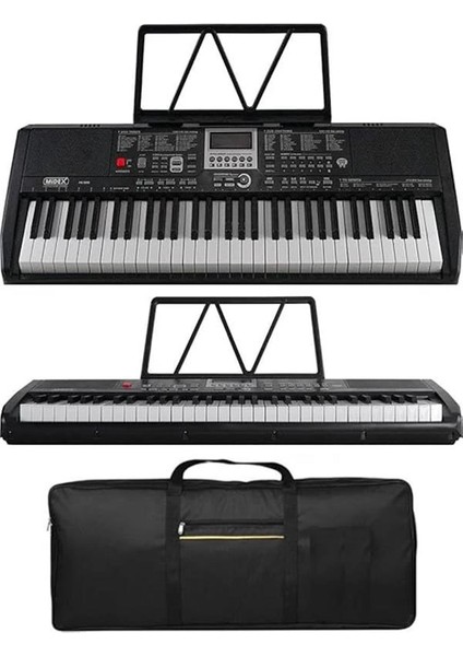 PS-1800BK 61 Tuşlu Kaliteli Org Dijital Ekranlı Çanta Notalık Adaptör Sticker Öğrenim Metodu fiyatları