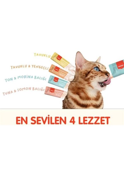 Karışık 4 Lezzet 100'LÜ Krema Kedi Ödülü 100 * 14 gr indirimleri