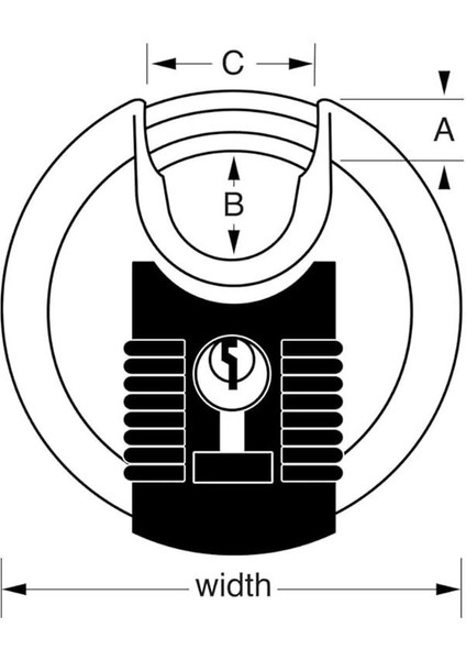 Sağlam Disk Kilidi [kombinasyon] [paslanmaz Çelik] [dış Mekan] M40EURDNUM - Saklama