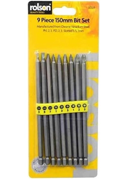 30339 9 Pc 150 mm Screwdriver Bit Set