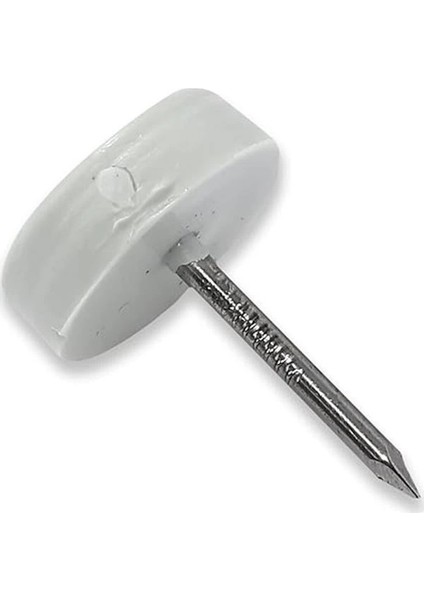 X-Perk Toprak Çivili Masa Sandalye Zemin Koruyucu Beyaz Plastik Ayak 25 Adet 16MM fırsatları