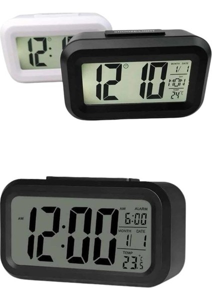 Dijital Masa Saati Termometreli Takvim Çalar Saat LED Ekran Pilli - ME001W-51VLP2 modelleri