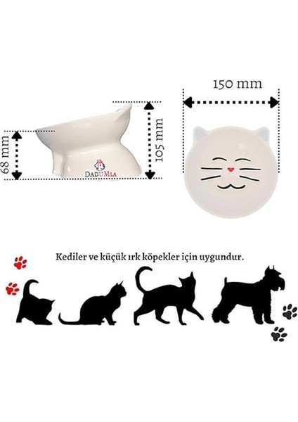 Melove Porselen Yavaş Yeme Mama Kabı (Sky)