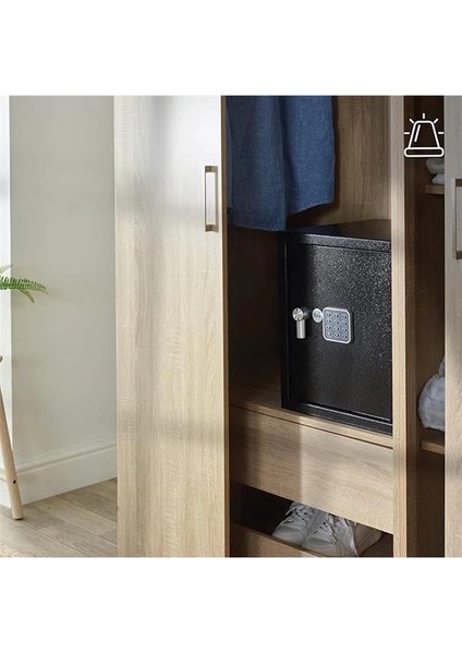 YEC/390/DB2 Alarmlı Kollu Kasa - Ofis Tipi - Siyah