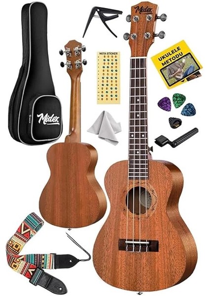 TN-26M Set Maun Tenör Ukulele (Softcase Capo Metod Nota Sticker Askı Pena) fiyatları