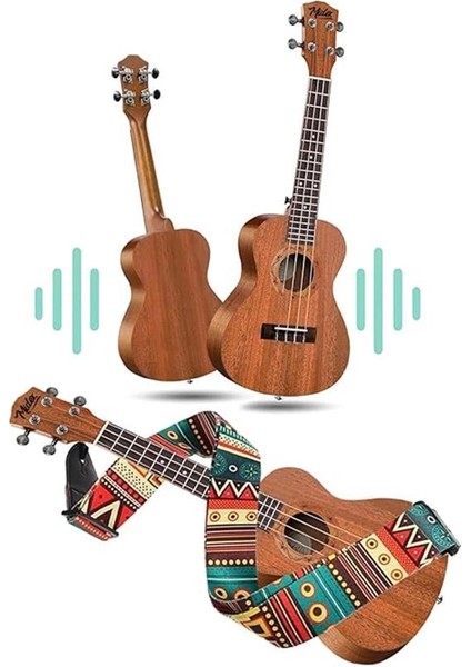 TN-26M Set Maun Tenör Ukulele (Softcase Capo Metod Nota Sticker Askı Pena) modelleri