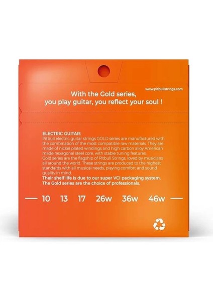 Gold Seri Elektro Gitar Teli Set (10-46 Light, Tekli Set) fiyatları