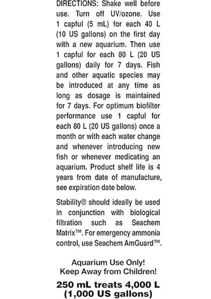 Stabilite Su Arıtma Stability Tank Stabilizasyon Sistemi 250 ml (Tekli Paket) fiyatları