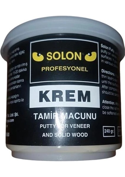 Çok Amaçlı Ahşap Parke Masa Sehpa Çizik Çok Amaçlı Tamir Dolgu Macunu Krem 240 gr