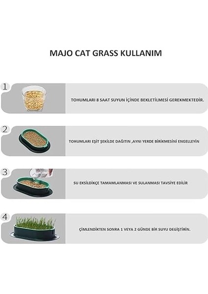 Özel Plastik Kâseli 0 Doğal Fileli Kedi Çimi (Tüy Yumağı Önleyici) fırsatları