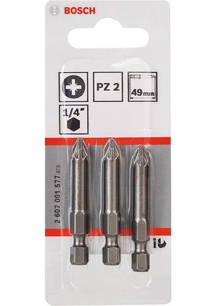 Professional Accessories Vidalama Ucu, Gri, 3 Adet