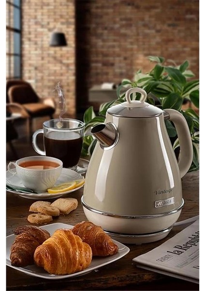 Vintage 1.7 Litre Kettle Bej indirimleri