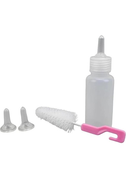 ® Yavru Kedi Köpek Besleme Biberonu Yavru Süt Tozu Içirme Aparatı 2 Adet Yedek Uç ve Temizleme