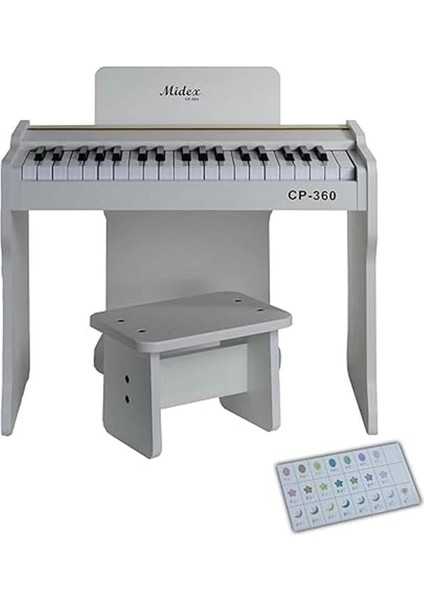 CP-360WH Ahşap Çocuk Piyanosu Pilli 37 Tuşlu Gerçek Piyano Tuşları