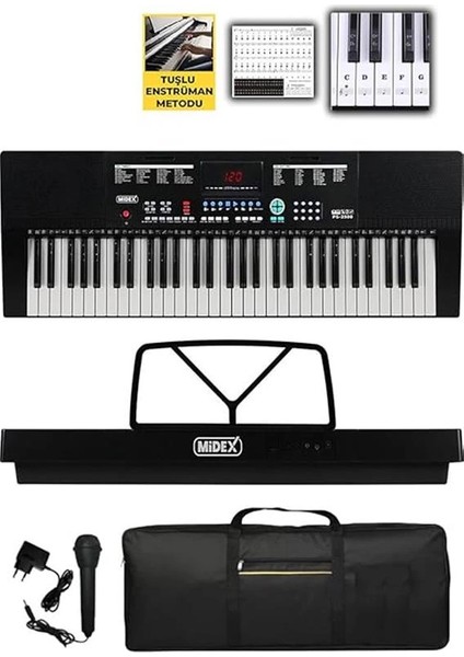 PS-2500KS LED Ekran 61 Tuşlu Org Klavye (Stand Çanta Kulaklık Adaptör Notalık) fiyatları