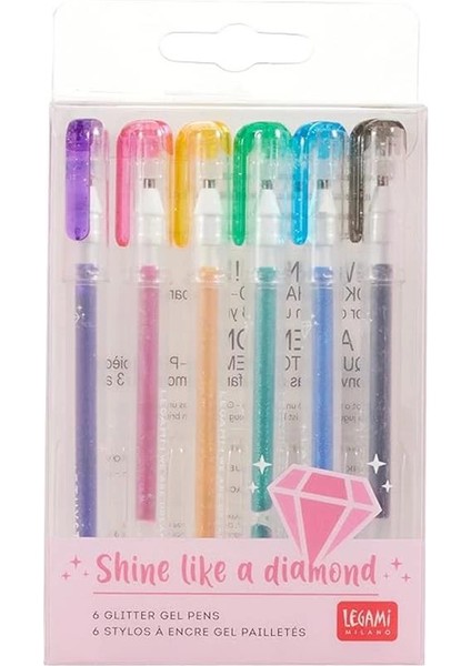Legami Shine Like A Diamond Jel Kalem Seti 6 Renk