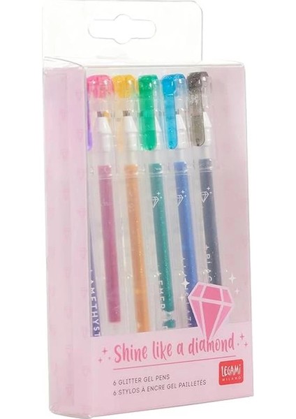 Legami Shine Like A Diamond Jel Kalem Seti 6 Renk modelleri