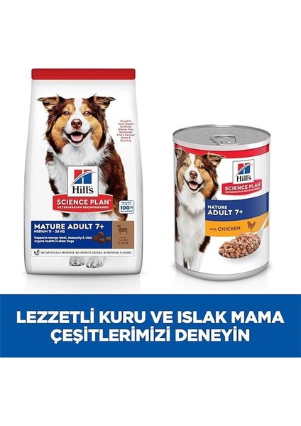 Hill's Scıence Plan Light +7 Yaşlı Orta Irk Kuzulu ve Pirinçli Köpek Maması 14 kg