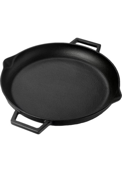 Döküm Yuvarlak Kızartma Tavası, Metal Kulplu, 26 Cm, Siyah fırsatları