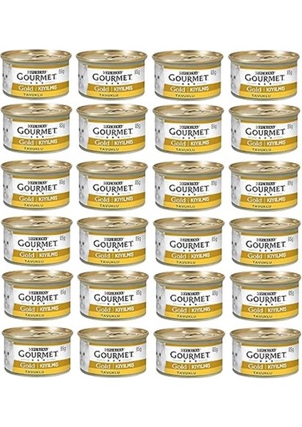 Gold Kıyılmış Tavuklu Yaş Kedi Maması 85 gr x 24 Adet