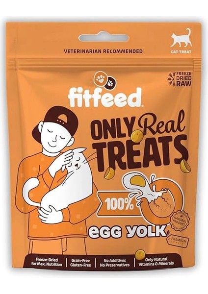 Freeze-Dried Çiğ Yumurta Sarısı Kedi Ödül Maması 60G