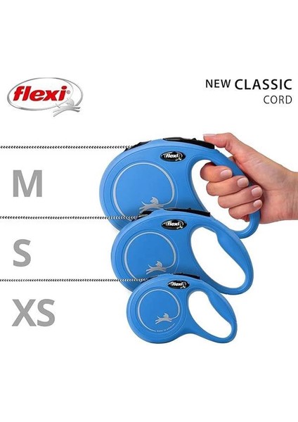 Flexi New Classic Xs Beden Mavi 3mt Ipli Tasma