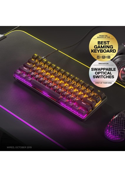 Apex 9 Mini – Mekanik Oyun Klavyesi – Optik Anahtarlar – 2 Noktalı Çalışma – Kompakt Esp modelleri