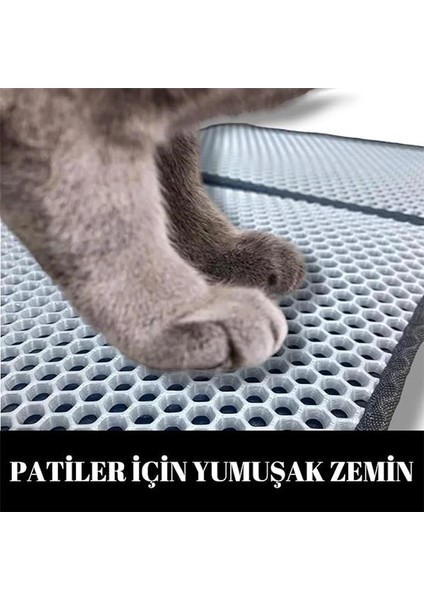 Elekli Kedi Tuvalet Önü Paspası Kedi Paspası, Kedi Kumu Paspası, Katlanabilir Büyük Boy fırsatları