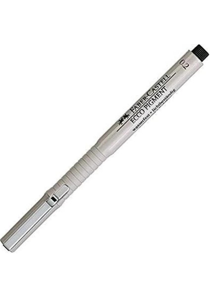 Faber-Castell Ecco Pigment Teknik Çizim Kalemi, 0.2 mm Uç, Işık ve Su Geçirmez Mürekkep, Cetvel ve