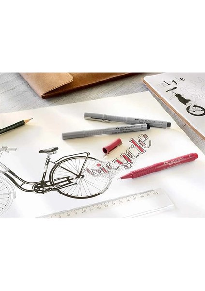 Faber-Castell Ecco Pigment Teknik Çizim Kalemi, 0.2 mm Uç, Işık ve Su Geçirmez Mürekkep, Cetvel ve fiyatları