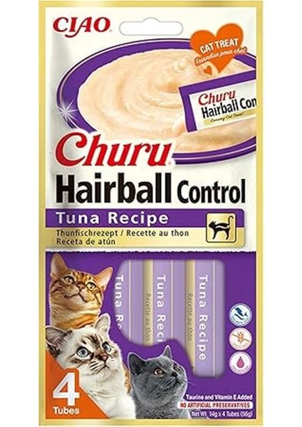 Churu Hairball Kontrolü - Saç Toplarını Önlemek Için Kedi Atıştırmalıkları, Sağlıklı Sindirimi indirimleri