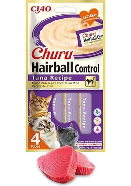 Churu Hairball Kontrolü - Saç Toplarını Önlemek Için Kedi Atıştırmalıkları, Sağlıklı Sindirimi