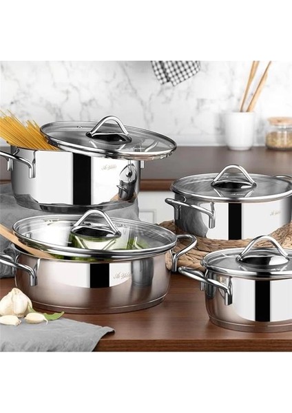 Yıldız Solo 8 Pça Çelik Tencere Seti