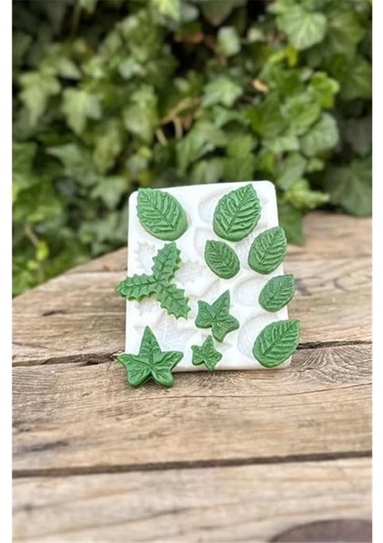 Yaprak Onlu Mum Kalıbı (Silikon)