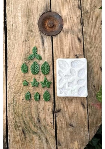Yaprak Onlu Mum Kalıbı (Silikon) modelleri